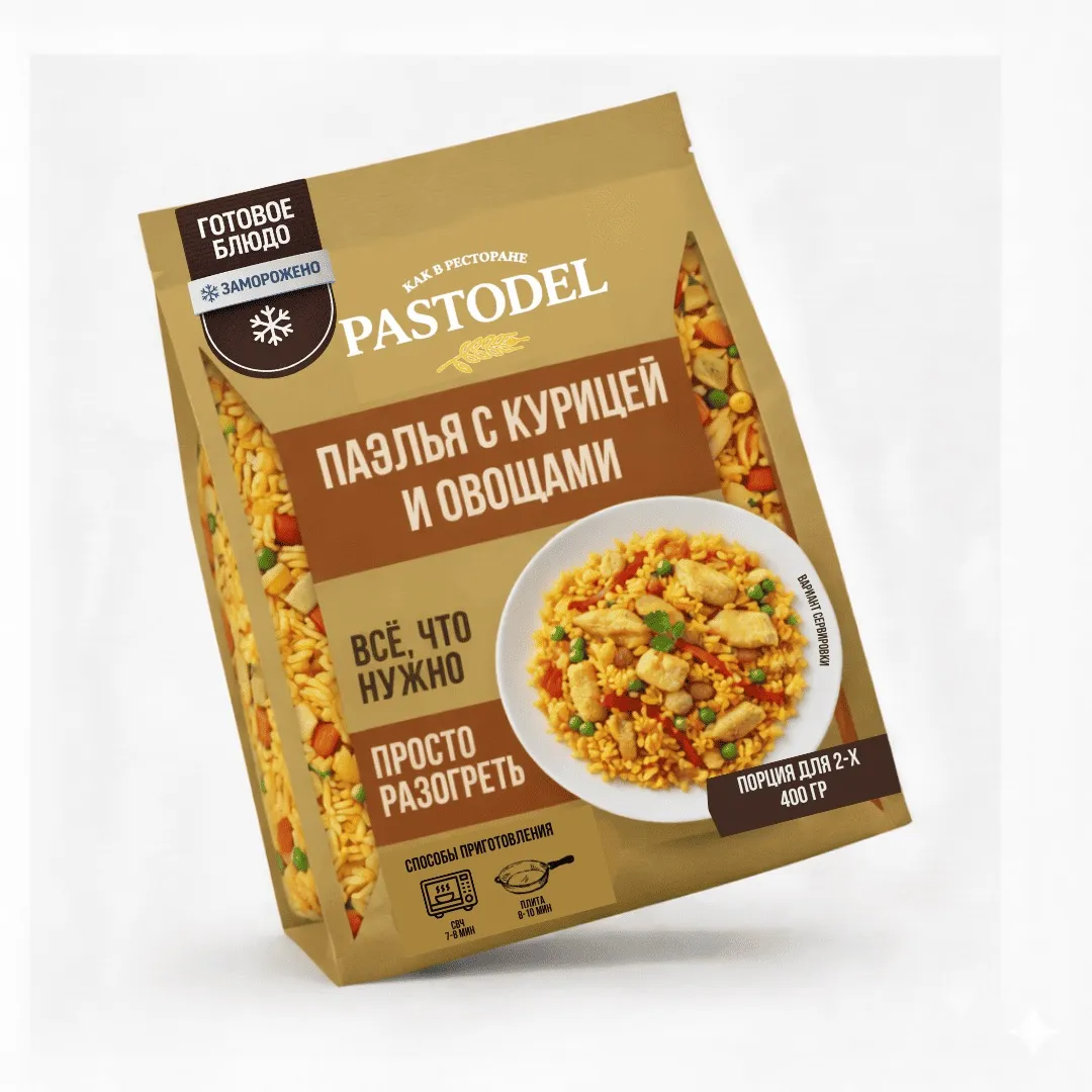 Паэлья с курицей и овощами